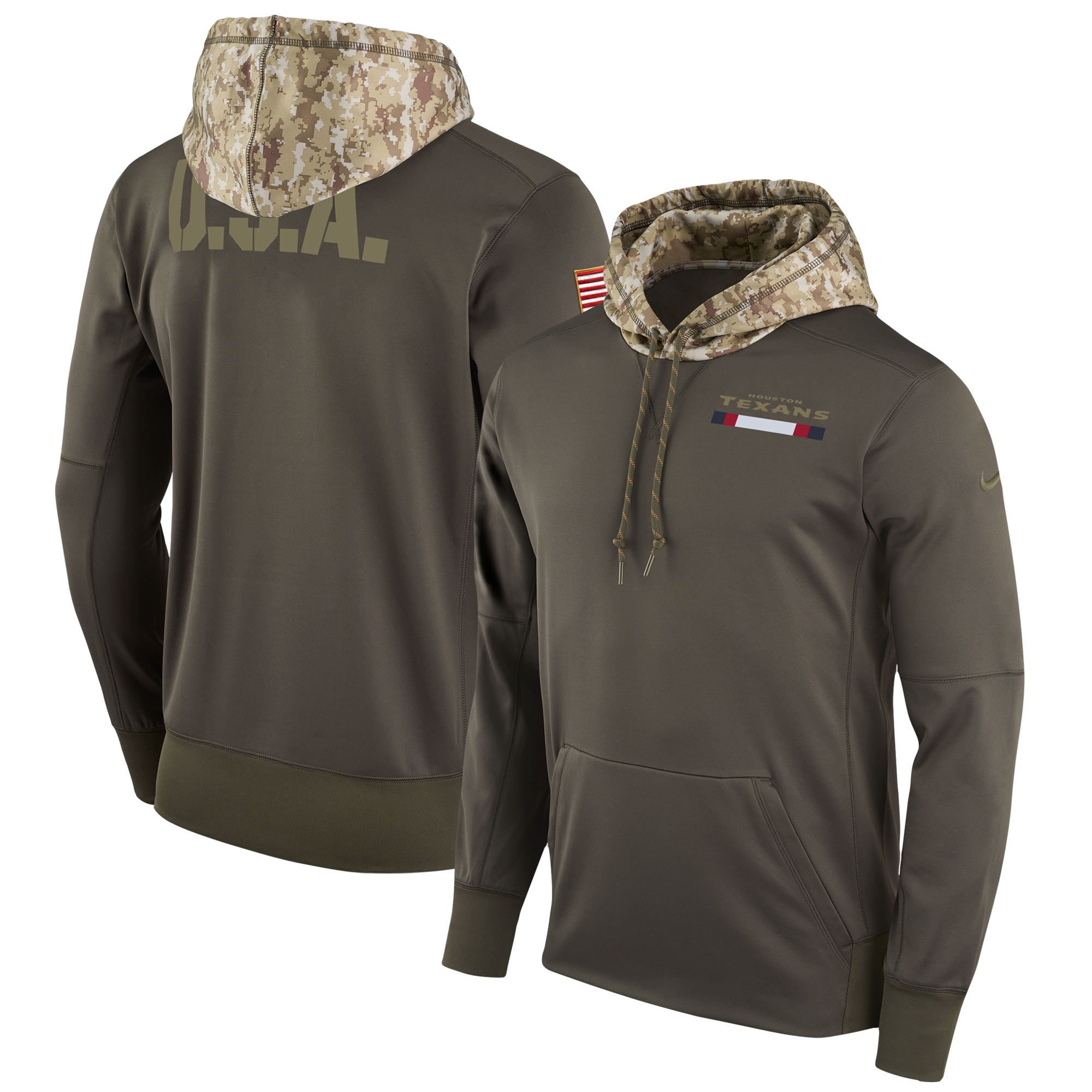 Men NFL Houston Texans Nike Olive Salute To Service Hoodie Green->indianapolis colts->NFL Jersey